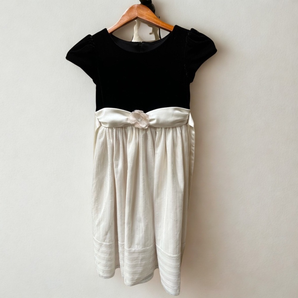 Cinderella Black and White Cap Sleeve Girls Dress